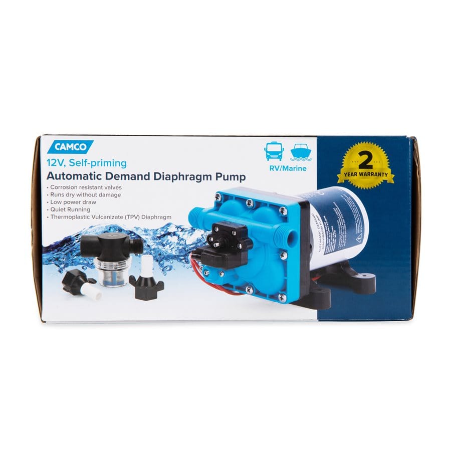 Camco Qualifies for Free Shipping Camco Fresh Water Pump 12v 3.0 GPM Variable Flow #22491