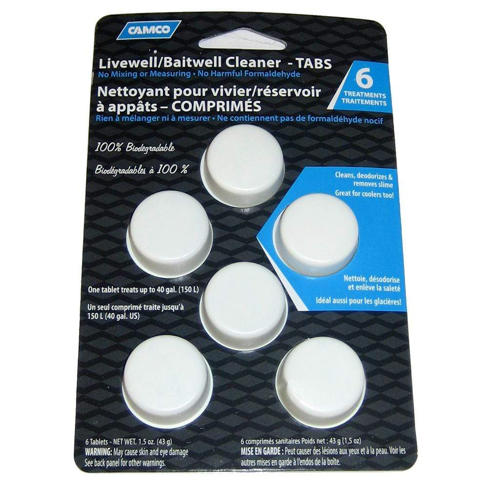 Camco Qualifies for Free Shipping Camco Livewell/Baitwell Cleaning Tablets 6-pk #50054