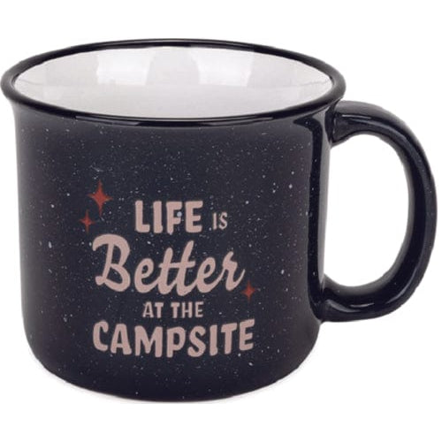 Camco Qualifies for Free Shipping Camco Mug Gray/Blue Campsite 14 oz #53473