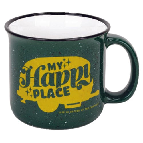 Camco Qualifies for Free Shipping Camco Mug Green My Happy Place 14 oz #53471