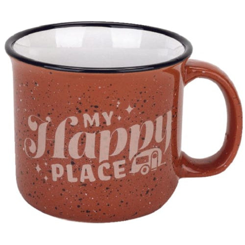 Camco Qualifies for Free Shipping Camco Mug Red My Happy Place 14 oz #53472
