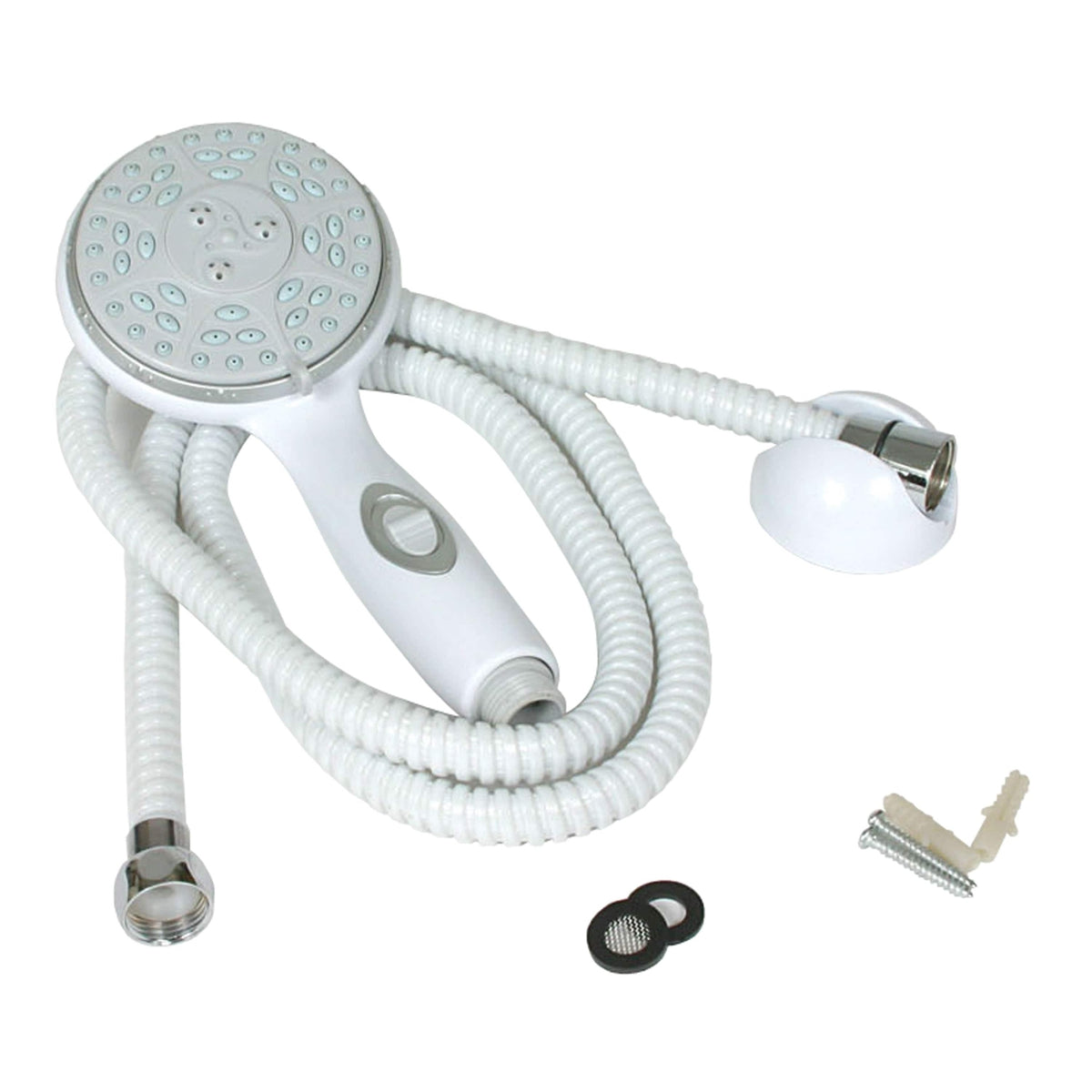 Camco Qualifies for Free Shipping Camco RV/Marine Shower Head & 60" Shower Hose White #43714
