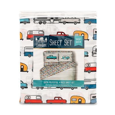 Camco Qualifies for Free Shipping Camco Sheet Set Multi RV Short Queen #53299