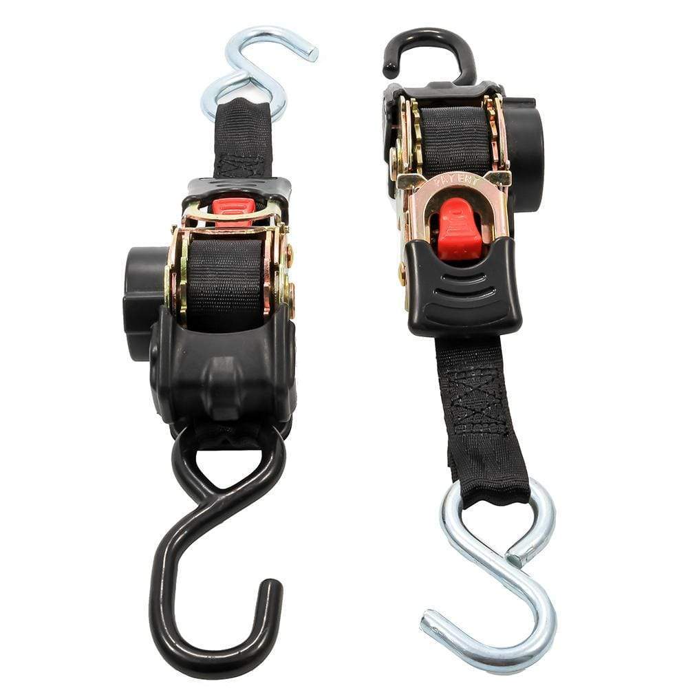 Camco Qualifies for Free Shipping Camco Tie-Down Straps 1" Width Retractable 6" Dual Hooks #50033
