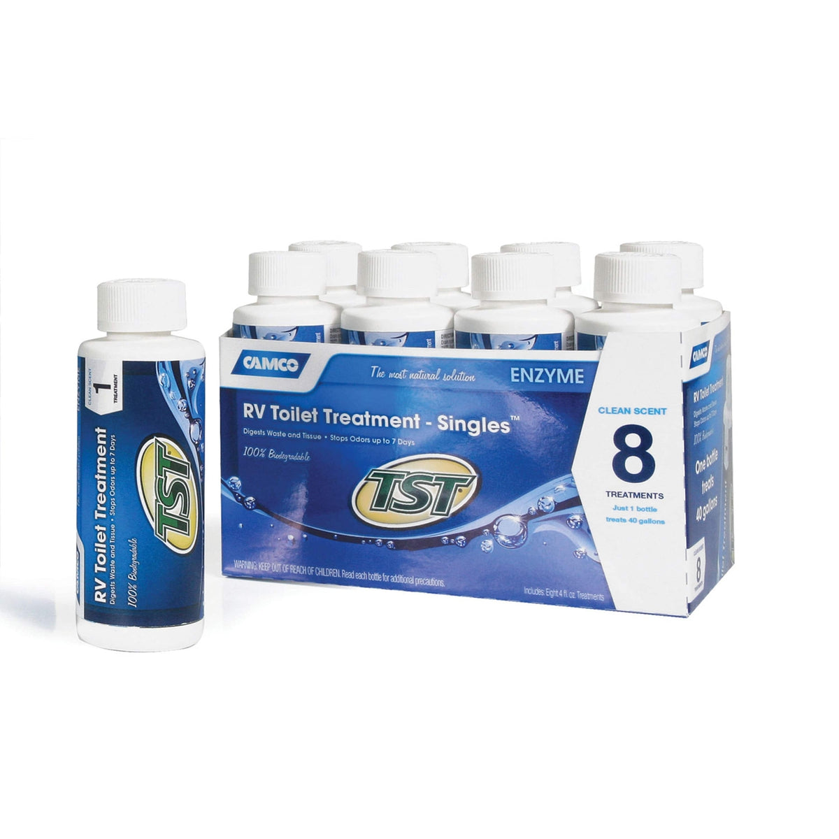 Camco Qualifies for Free Shipping Camco TST Blue Enzyme Toilet Treatment 4 oz 8-pk #41501