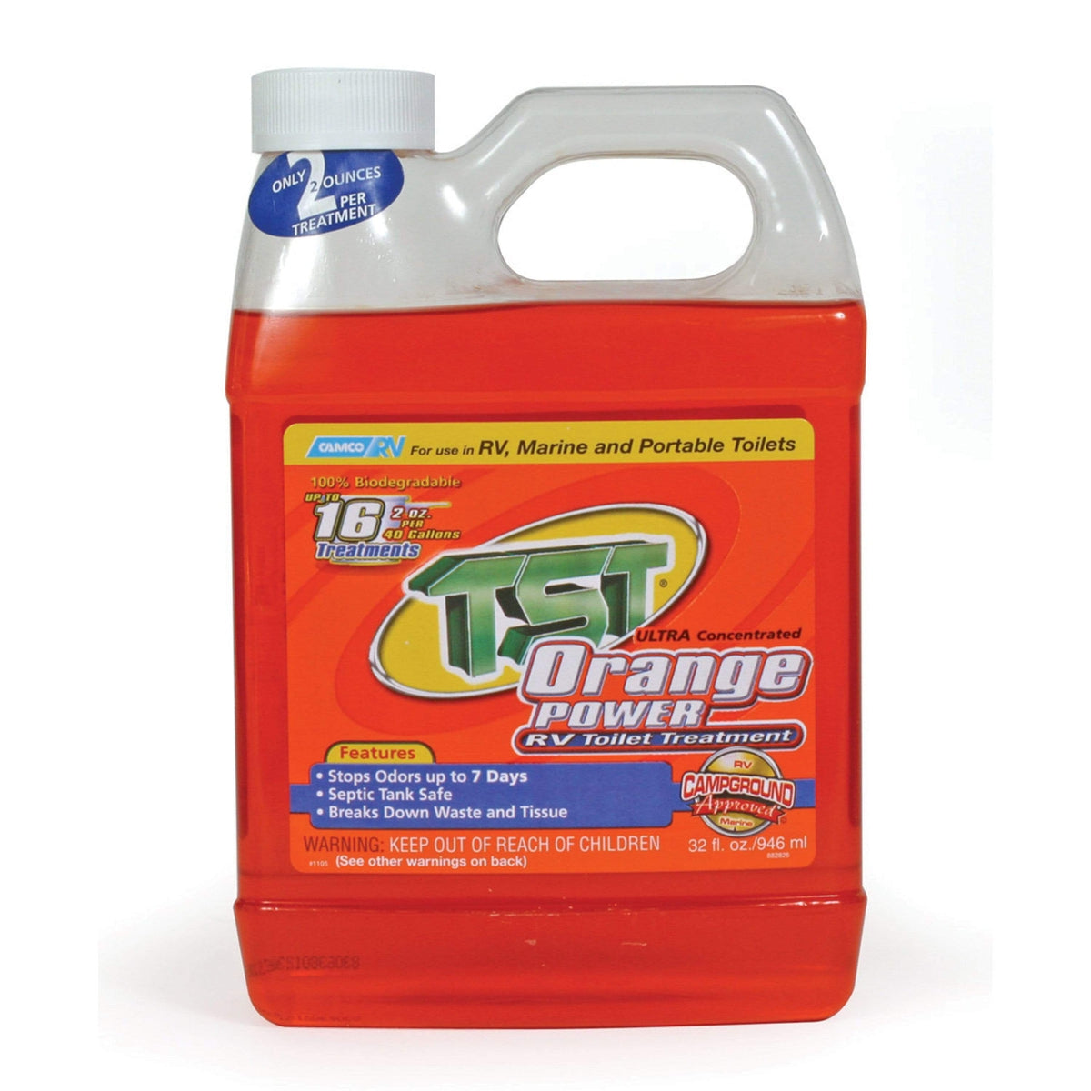 Camco Qualifies for Free Shipping Camco TST Orange Power Toilet Formula 32 oz 1-pk #41192