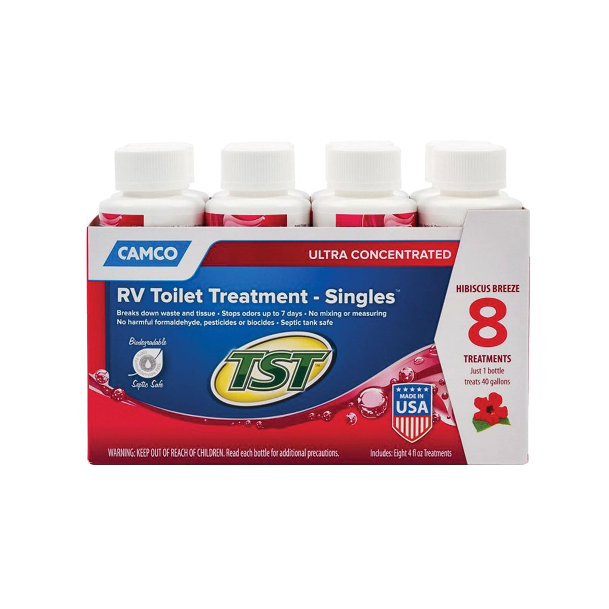 Camco Qualifies for Free Shipping Camco TST Ultra-C Toilet Treatment Hibiscus Breeze Scent 4 oz 8-pk #41601