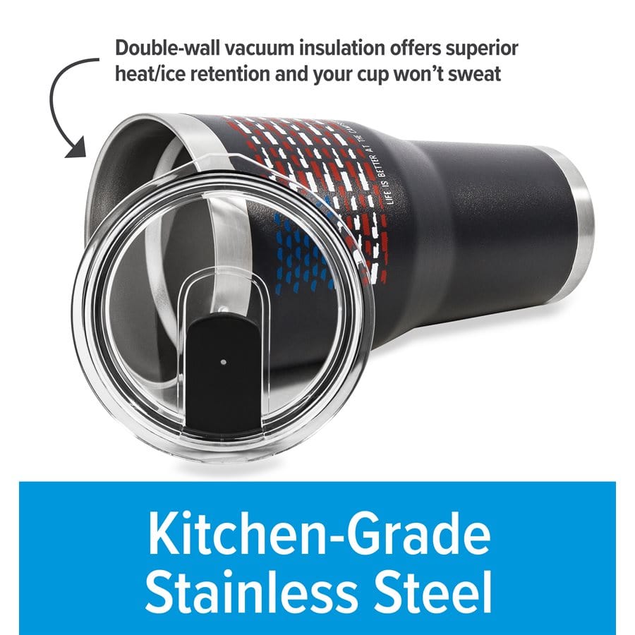 Camco Qualifies for Free Shipping Camco Tumbler Charcoal Patriot 30 oz #53066