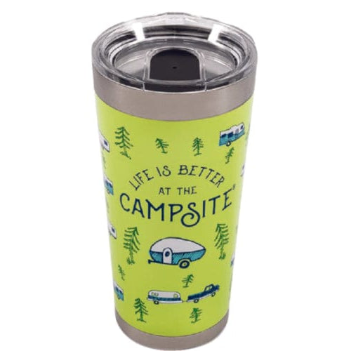 Camco Qualifies for Free Shipping Camco Tumbler Green/Camp Sketch 20 oz #53321