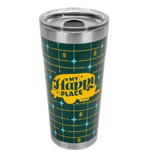 Camco Qualifies for Free Shipping Camco Tumbler Green Grid 20 oz #53325