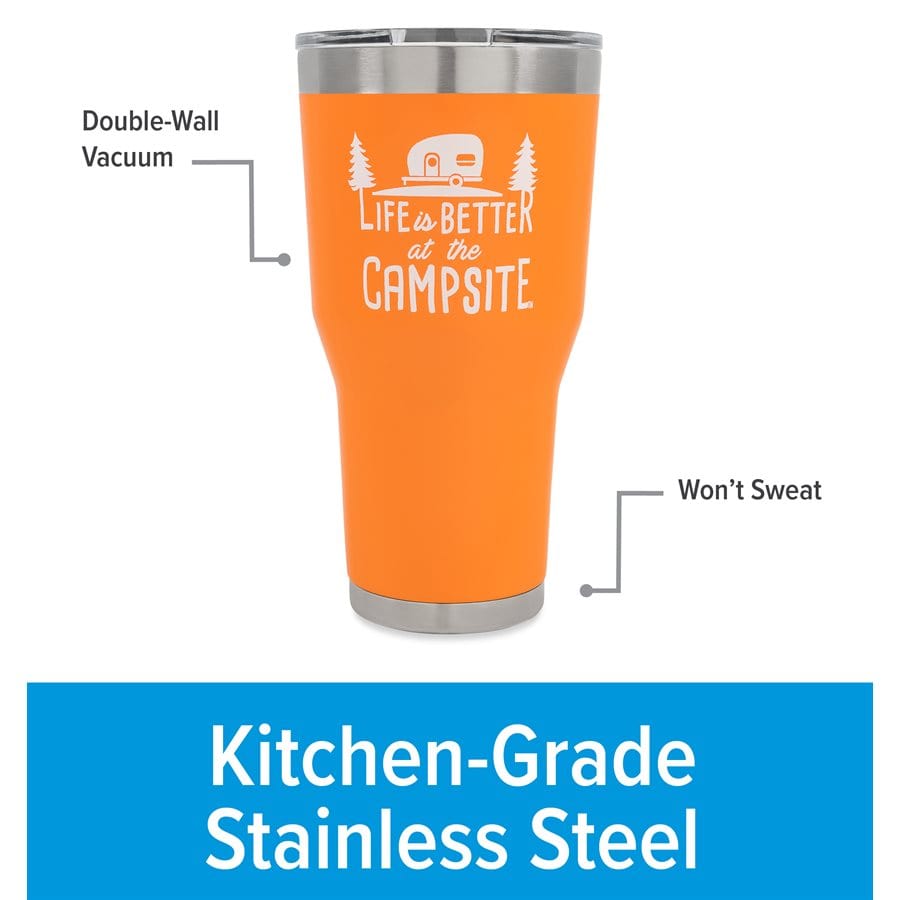 Camco Qualifies for Free Shipping Camco Tumbler Orange Painted 30 oz #53056