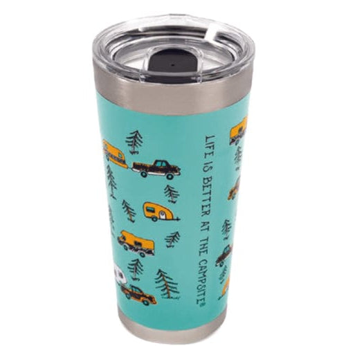 Camco Qualifies for Free Shipping Camco Tumbler Teal/Trailer Sketch 20 oz #53320