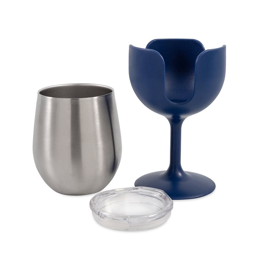 Camco Qualifies for Free Shipping Camco Wine Tumbler Set Navy/Peach Pair #51917