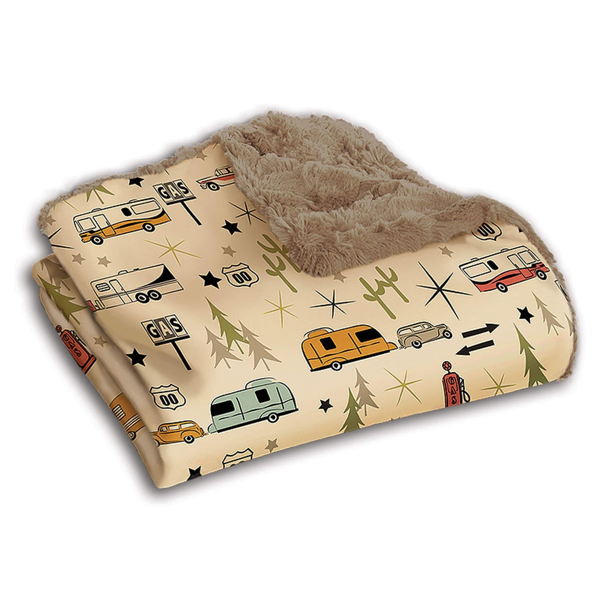 Camp Casual Not Qualified for Free Shipping Camp Casual The Throw Plush Blanket Road Trip Gray #CC-005RTG