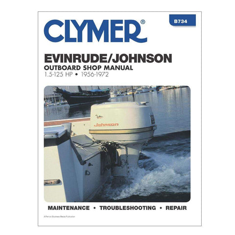 Clymer Evenruide Johnson Manual 1.5-125 HP Outboard 56-72 #B734
