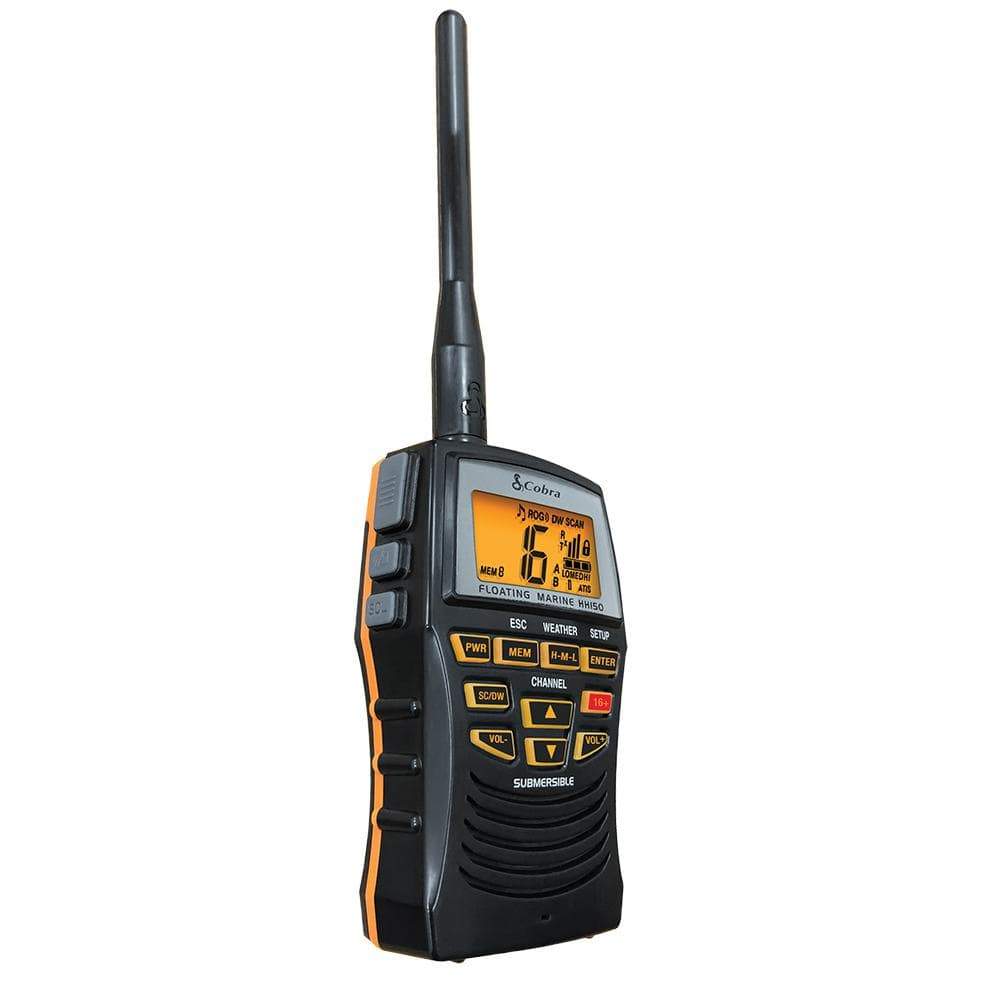 Cobra Electronics Qualifies for Free Shipping Cobra MR HH150 3 Watt Compact VHF Radio Floating #MR HH150 FLT