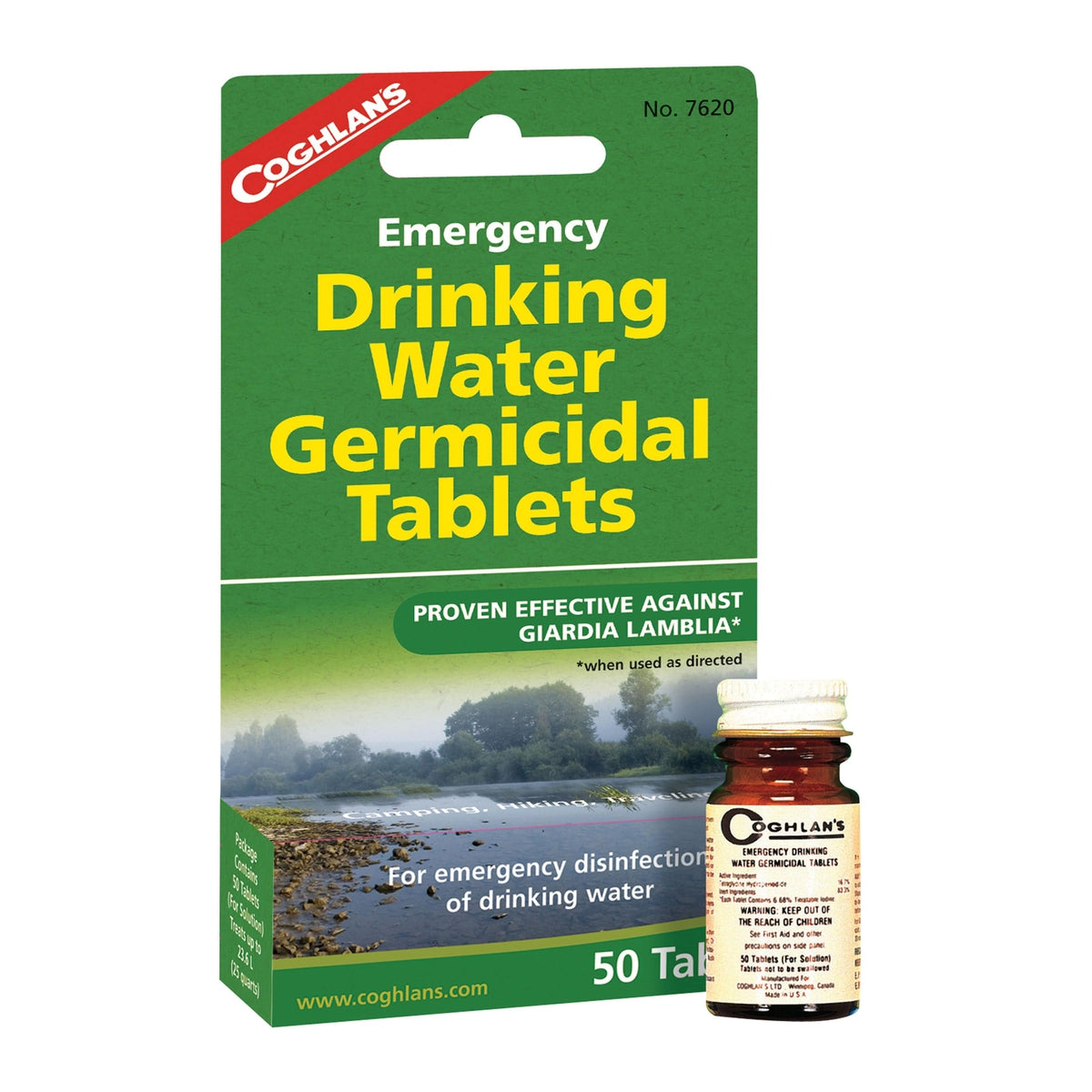 Coghlans Qualifies for Free Shipping Coghlans Emergency Drinking Water Germicidal Tablets 50-pk #7620
