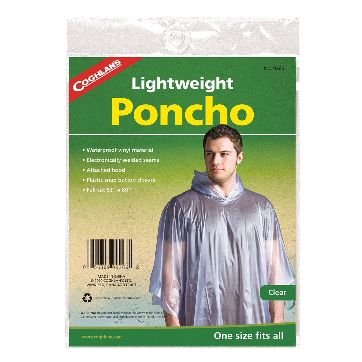Coghlans Qualifies for Free Shipping Coghlans Poncho Clear #9266