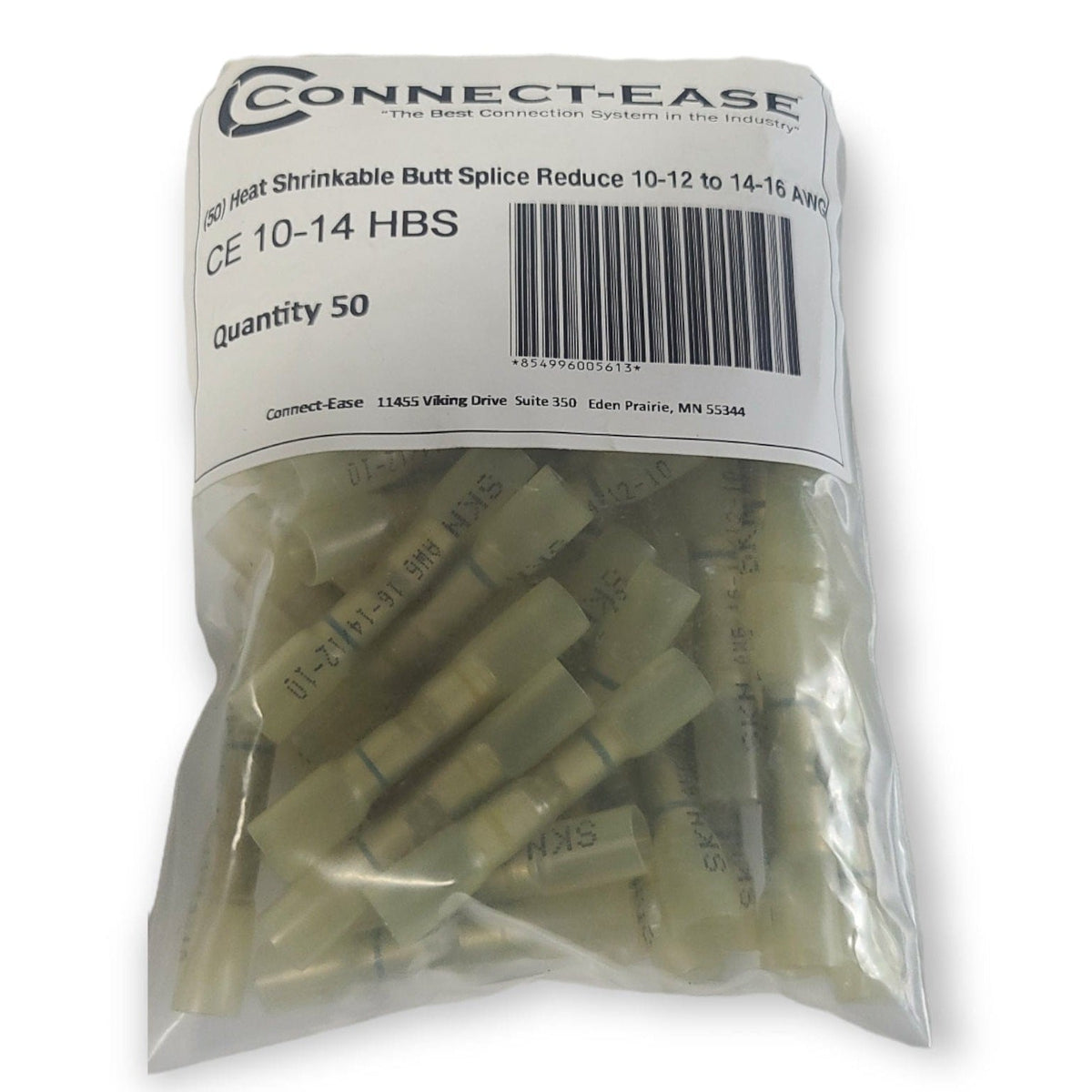 Connect-Ease Qualifies for Free Shipping Connect-Ease Heat Shrink Butt Splices 10-12 to 14-16 AWG 50-pk #BCE1012-1416