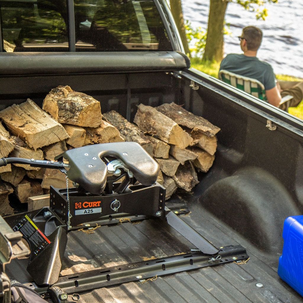 CURT Not Qualified for Free Shipping CURT Universal 5th Wheel Base Rails 25000 lb Gloss Black #16104