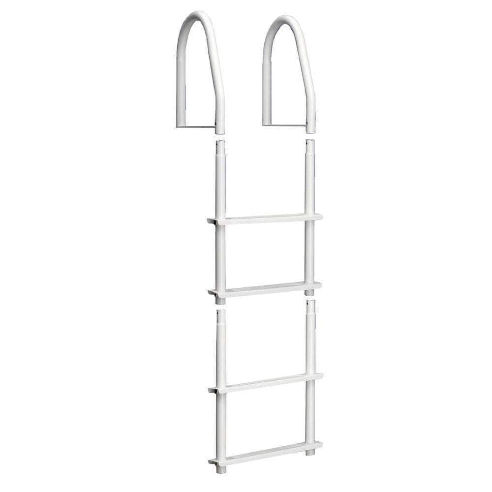 Dock Edge Qualifies for Free Shipping Dock Edge Fixed 4-Step Ladder Bright White Galvalume #2104-F