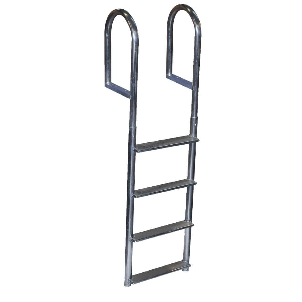 Dock Edge Not Qualified for Free Shipping Dock Edge Ladder 4-Step Fixed Wide Step Welded Aluminum #DE2044F