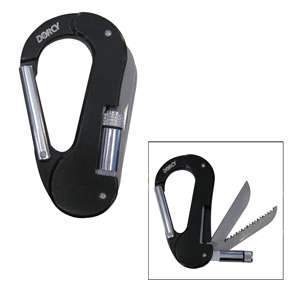 Dorcy International Qualifies for Free Shipping Dorcy LED Carabineer Knife Black #41-1402