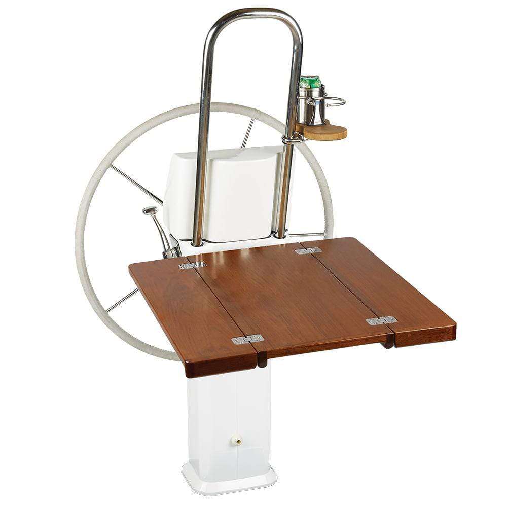 Edson Marine Not Qualified for Free Shipping Edson Teak Fold Down Drop Leaf Table Vision Series #737TK-C-28