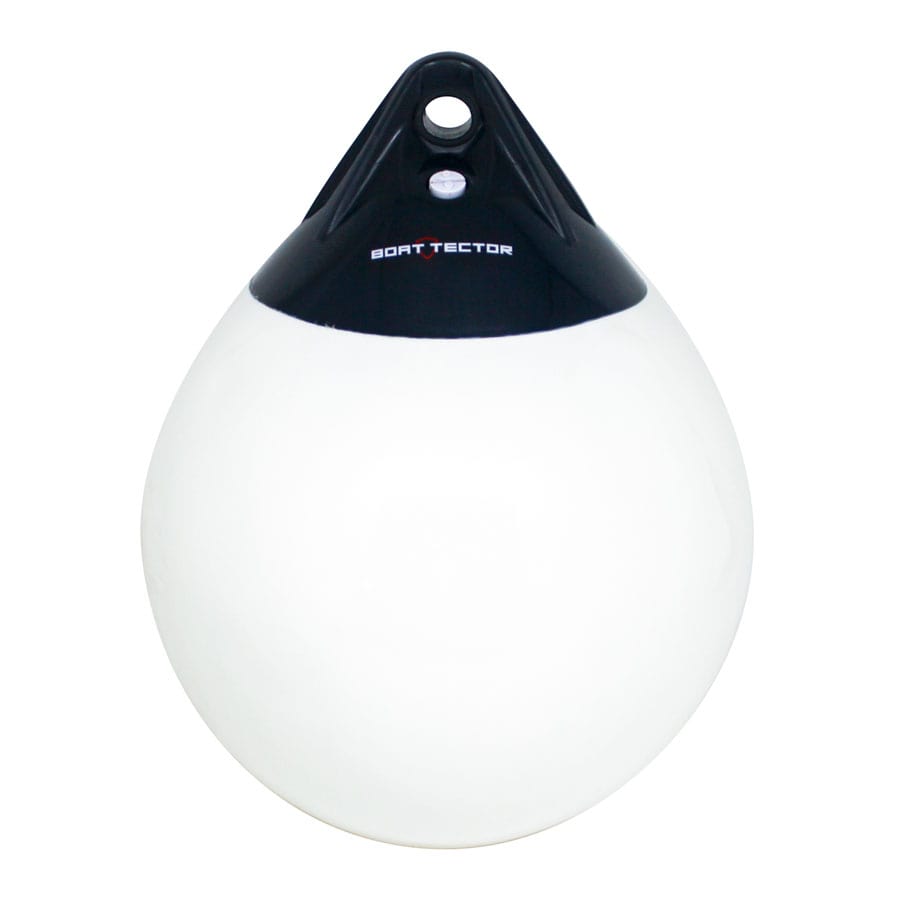 Extreme Max 3006.7327 BoatTector A Series Buoy - 11.5" x 15", White/Blue