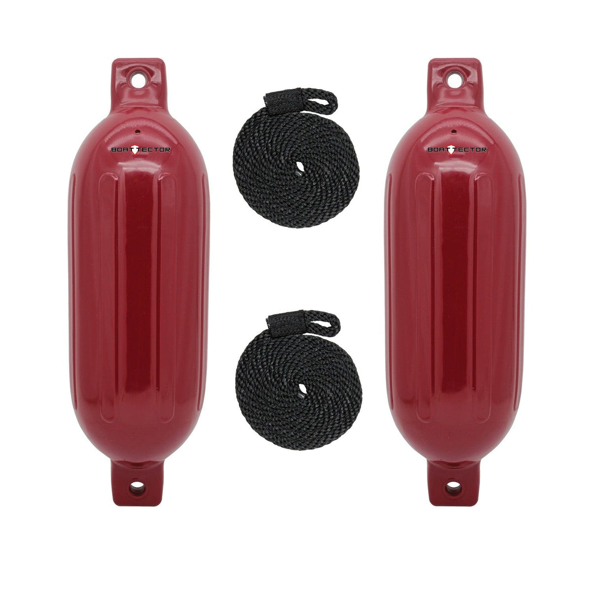 Extreme Max 3006.7619 BoatTector Inflatable Fender Value 2-Pack - 8.5" x 27", Cranberry