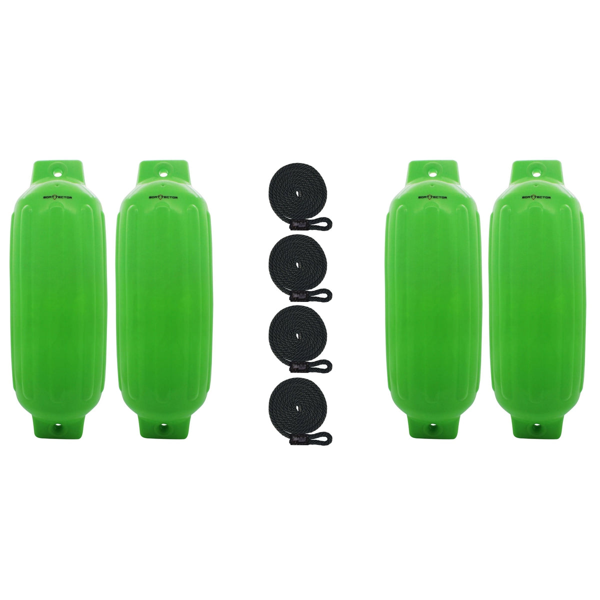 Extreme Max 3006.8561.4 BoatTector Inflatable Fender Value 4-Pack - 10" x 30", Neon Green