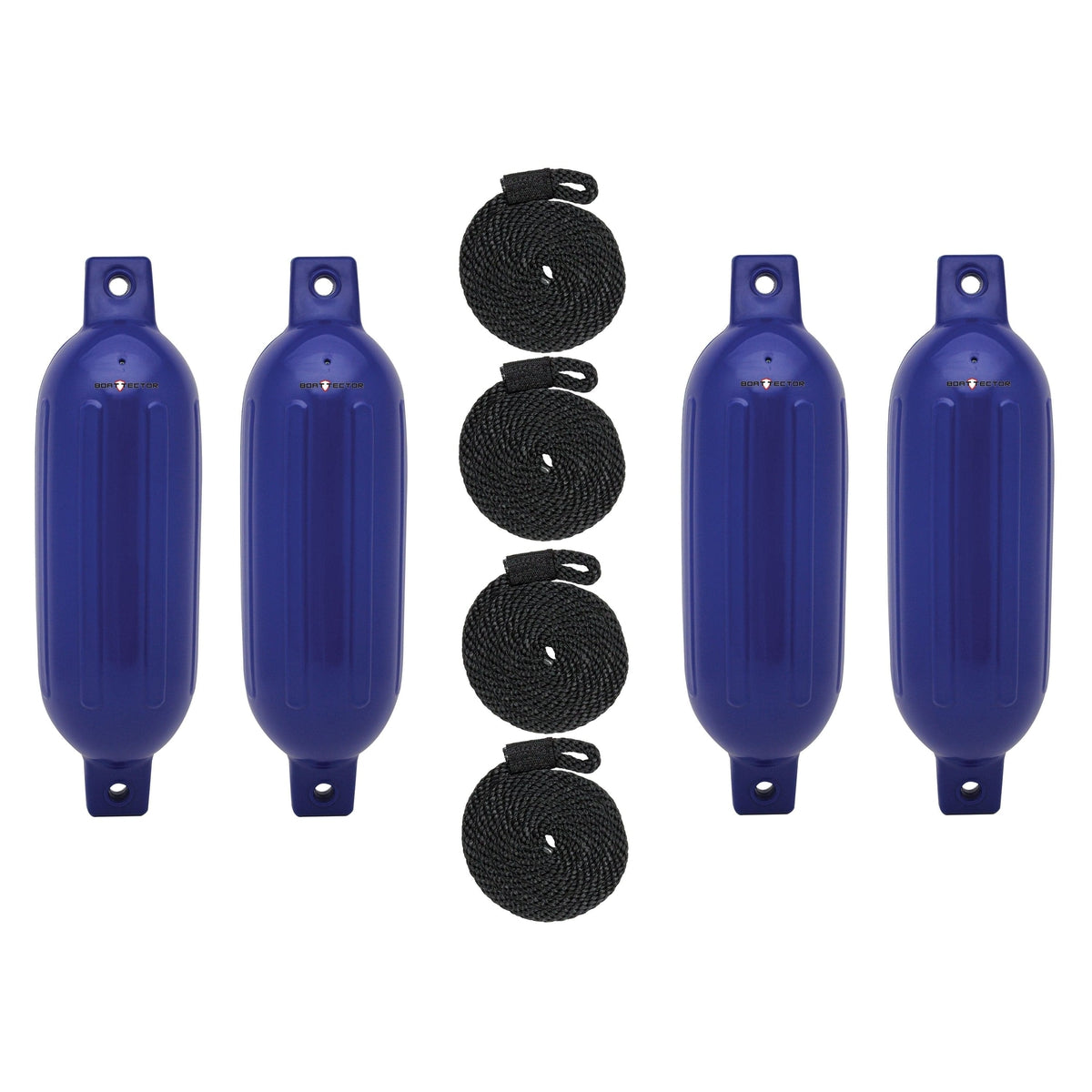 Extreme Max 3006.7533 BoatTector Inflatable Fender Value 4-Pack - 4.5" x 16", Cobalt Blue