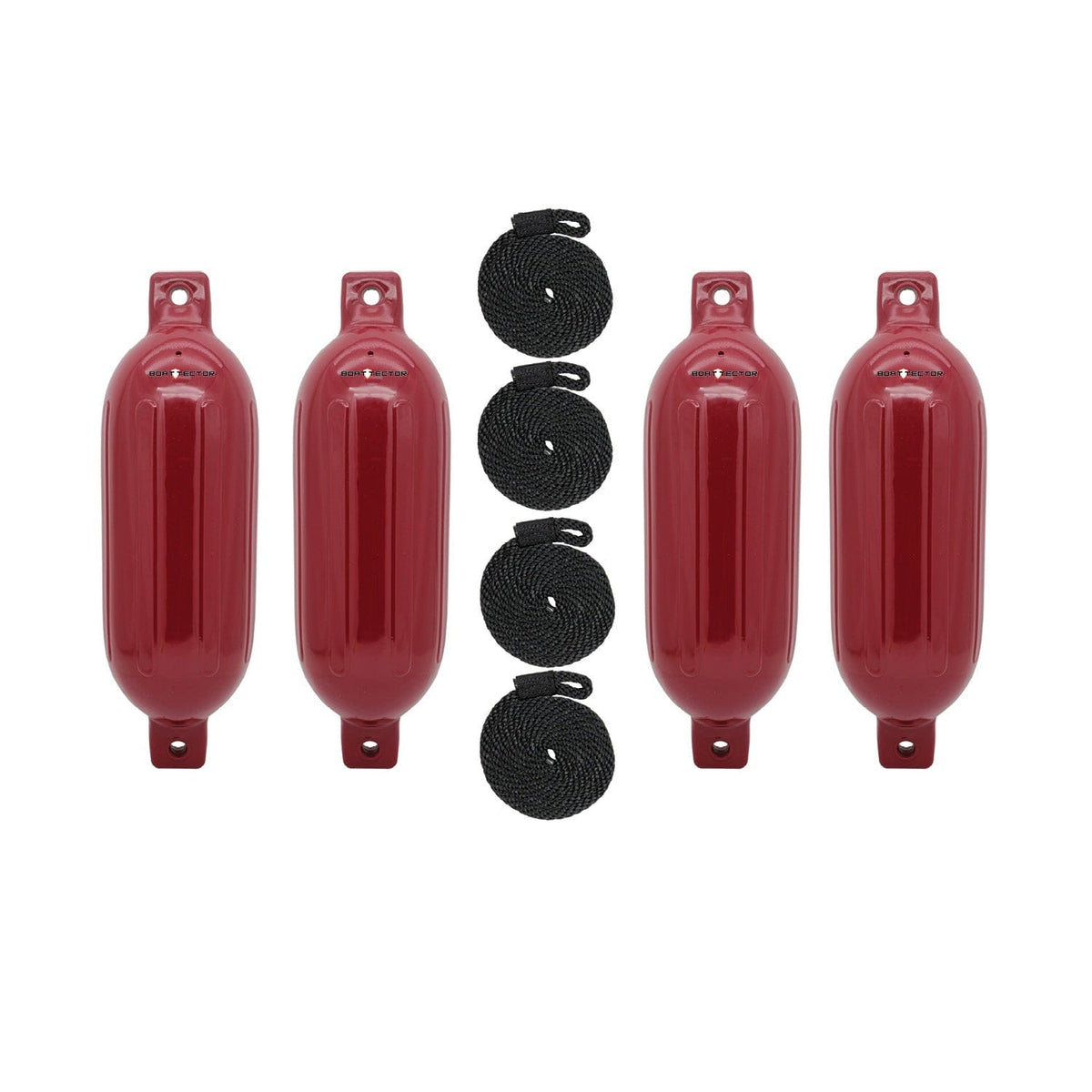 Extreme Max 3006.7635 BoatTector Inflatable Fender Value 4-Pack - 4.5" x 16", Cranberry