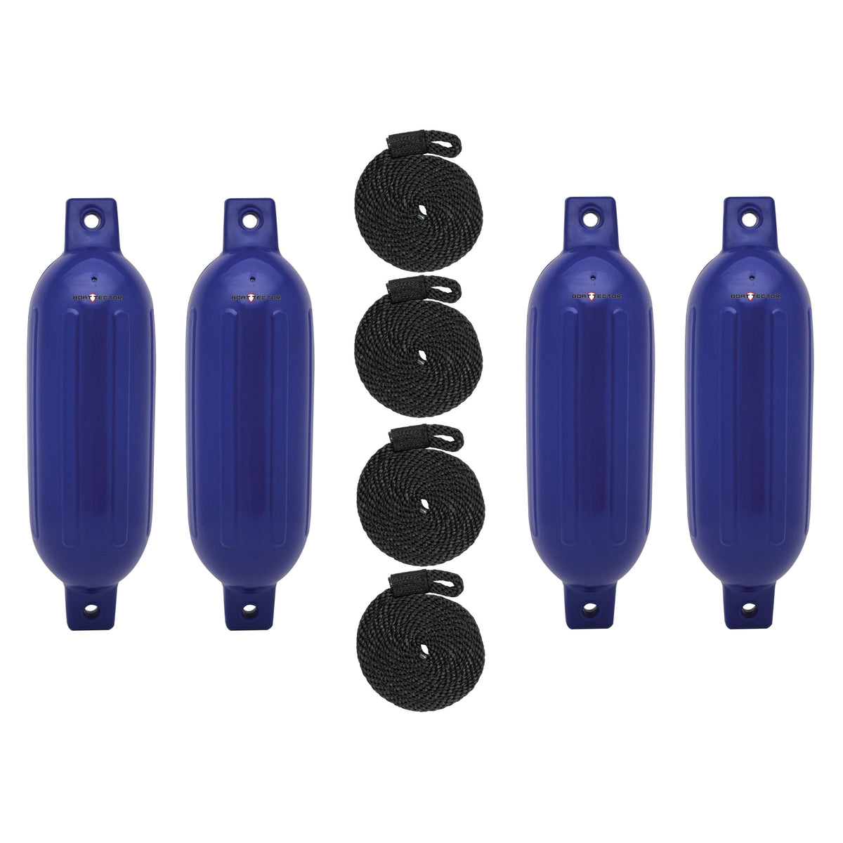 Extreme Max 3006.7504 BoatTector Inflatable Fender Value 4-Pack - 6.5" x 22", Cobalt Blue
