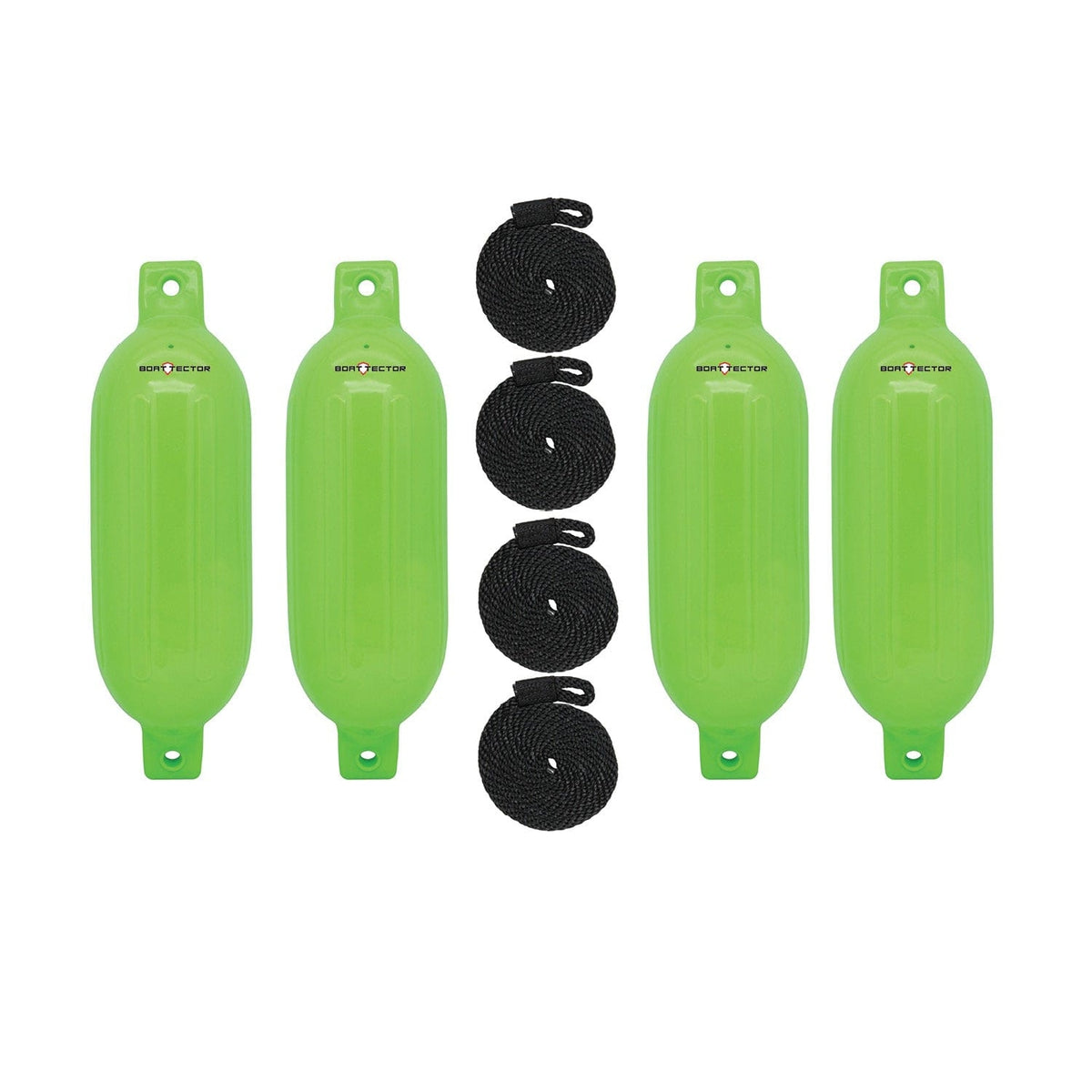Extreme Max 3006.7647 BoatTector Inflatable Fender Value 4-Pack - 6.5" x 22", Neon Green