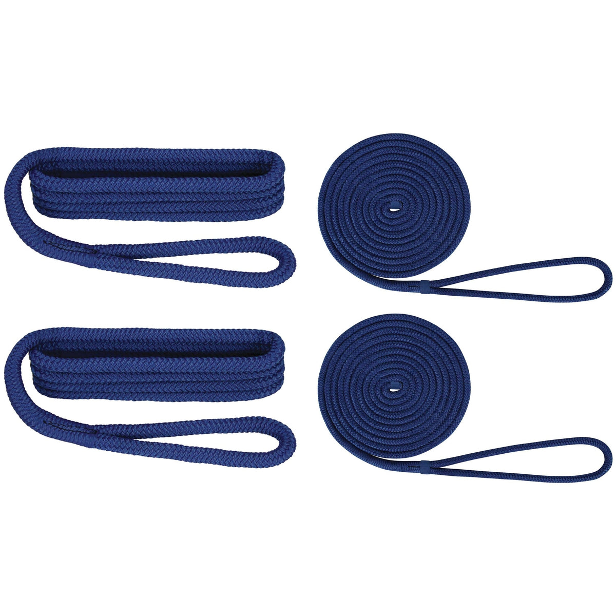 Extreme Max 3006.2699 BoatTector Premium Double Braid Nylon Dockside Rope Value Pack - 1/2", Blue