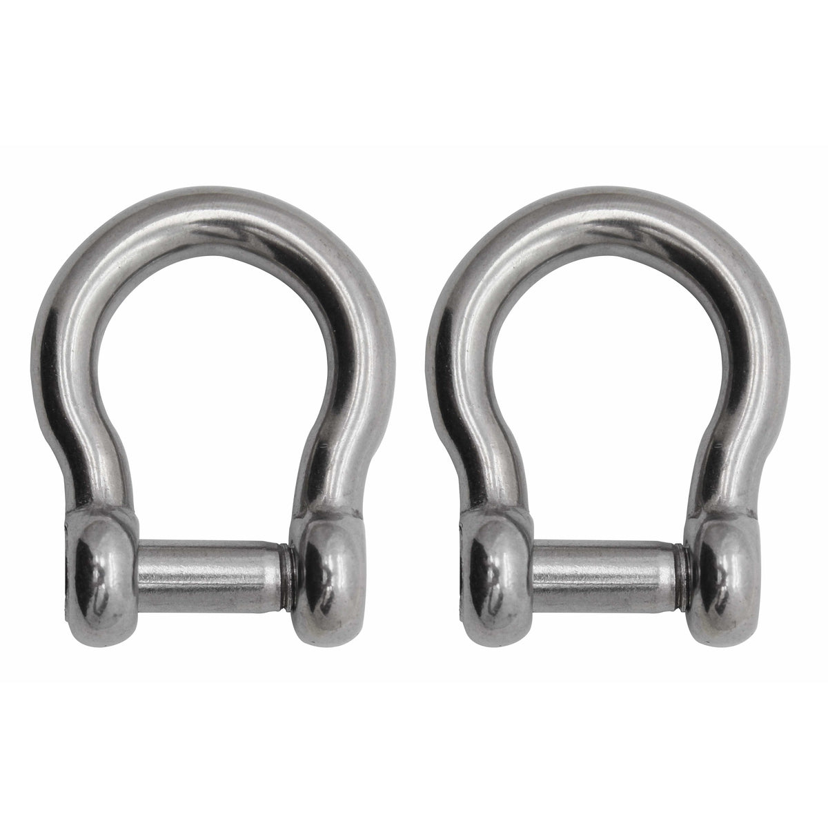 Extreme Max 3006.8414.2 BoatTector Stainless Steel Bow Shackle with No-Snag Pin - 1/2", 2-Pack