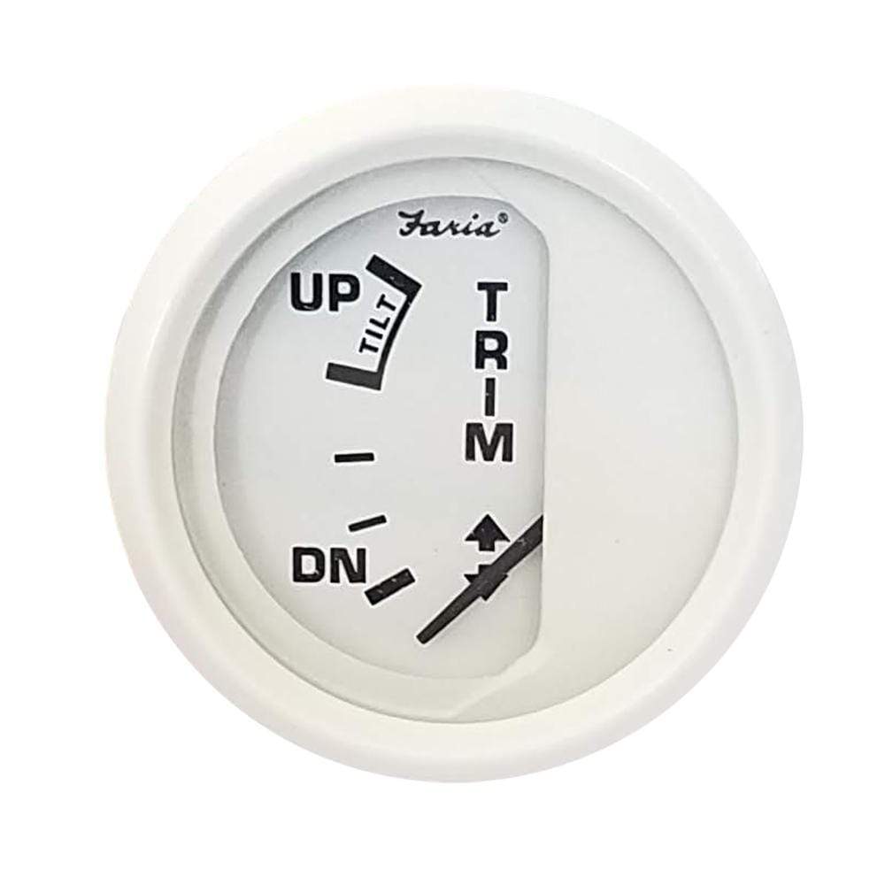 Faria Qualifies for Free Shipping Faria 2" Trim Gauge OMC Cobra and Volvo Sx White #GP9710