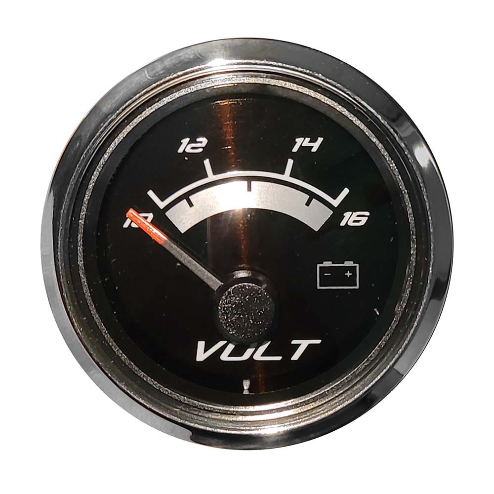 Faria Qualifies for Free Shipping Faria 2" Voltmeter Black Platinum #VP7176