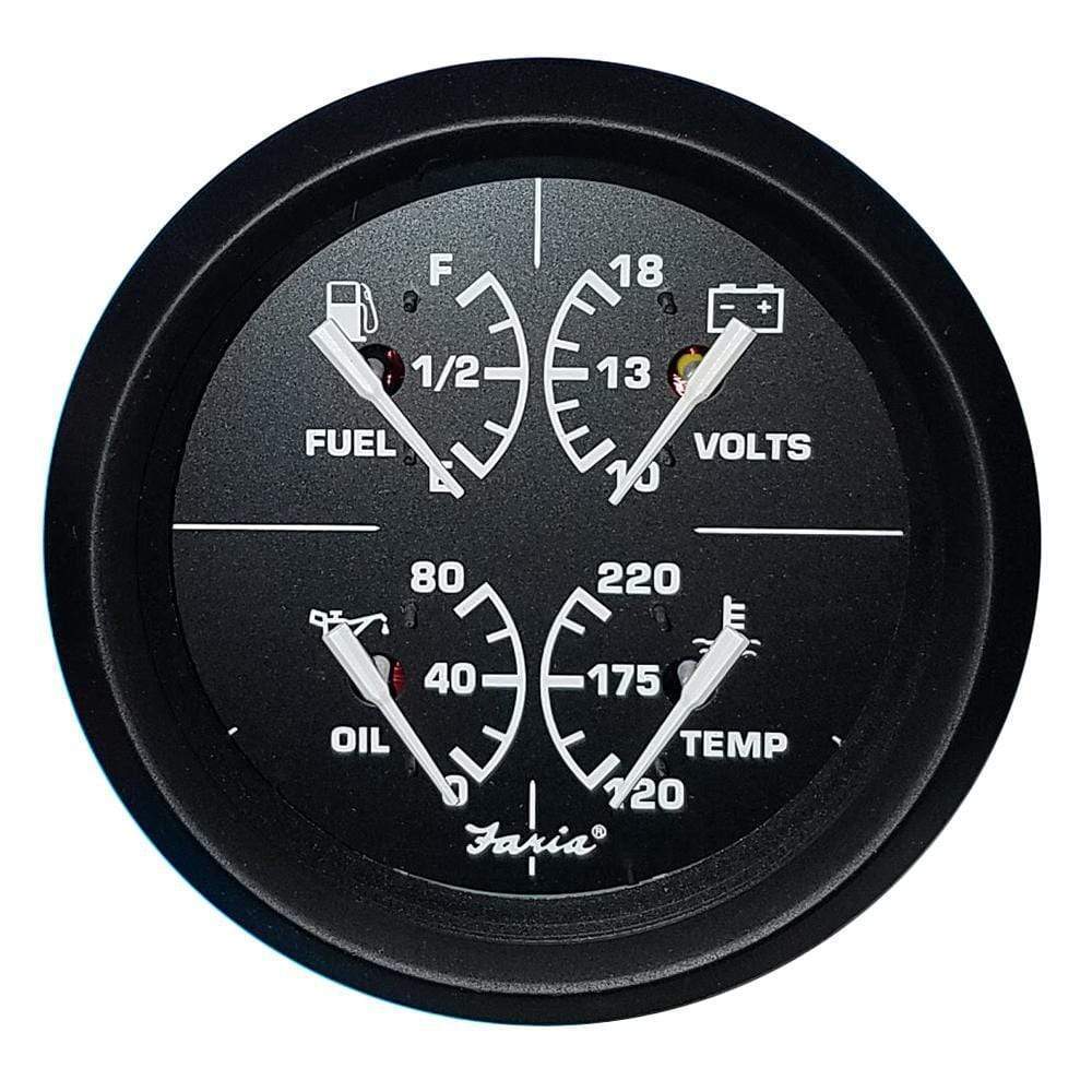Faria 4" 4-in-1 Multifunction Gauge Volt 10-16v #32851