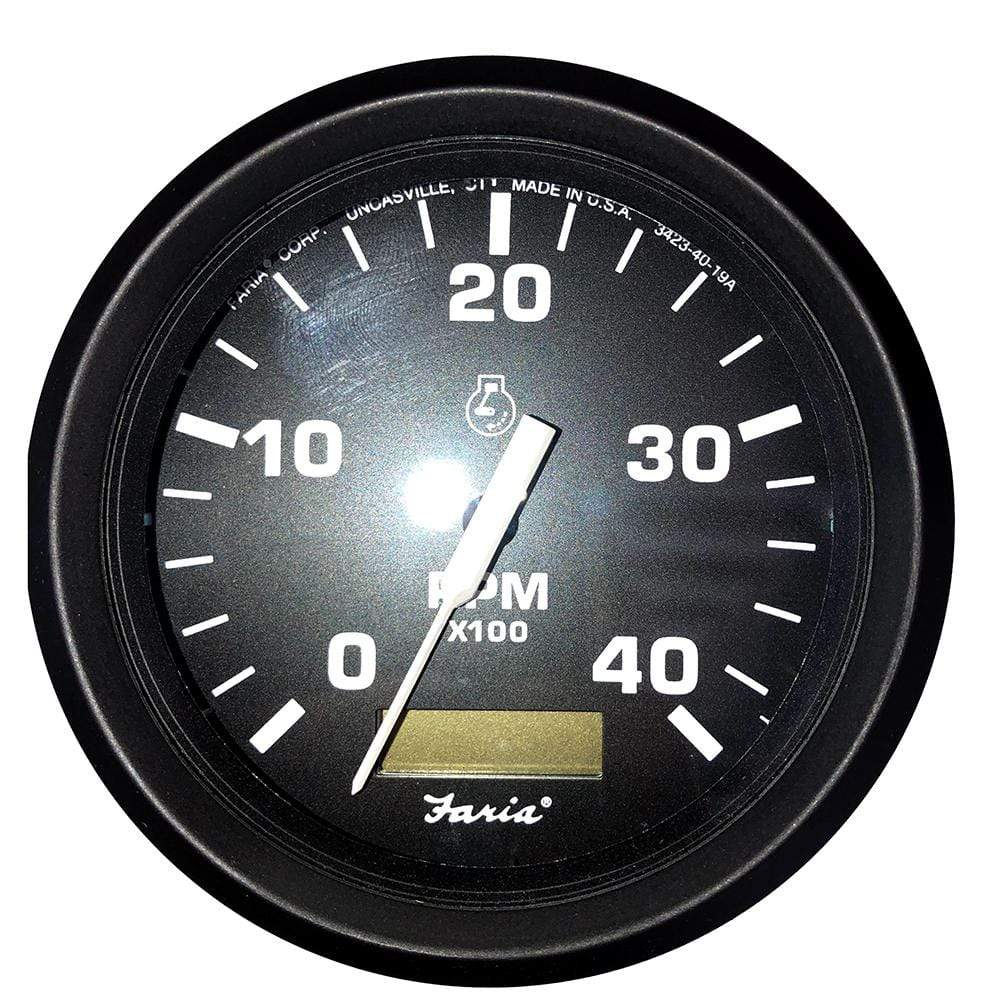 Faria Qualifies for Free Shipping Faria 4" OEM Tachometer with Hourmeter 4000 RPM #TC9159B