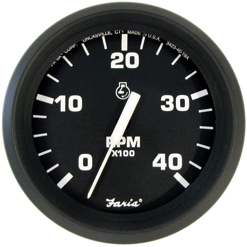 Faria Qualifies for Free Shipping Faria 4" Tachometer Euro Style 4000 RPM Diesel Mechinical #TD9122B