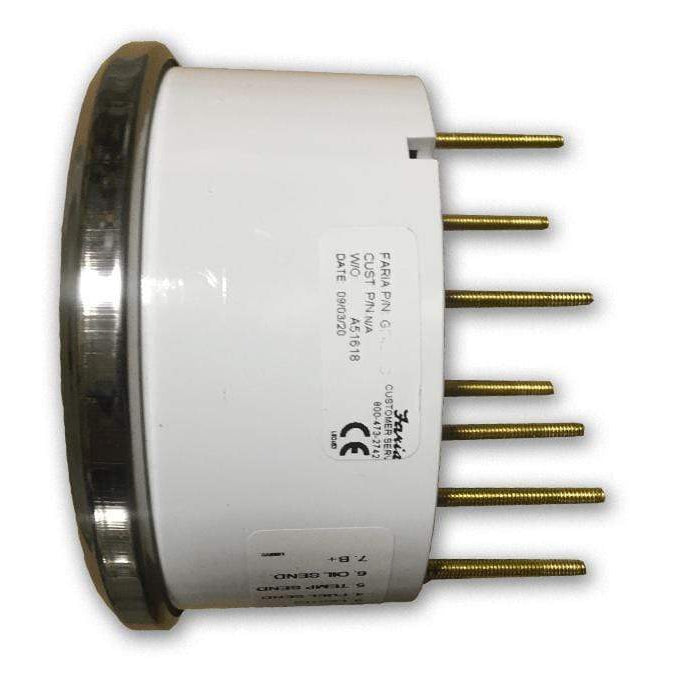 Faria Qualifies for Free Shipping Faria 5" Multifunction Gauge Chesapeake White SS #33864