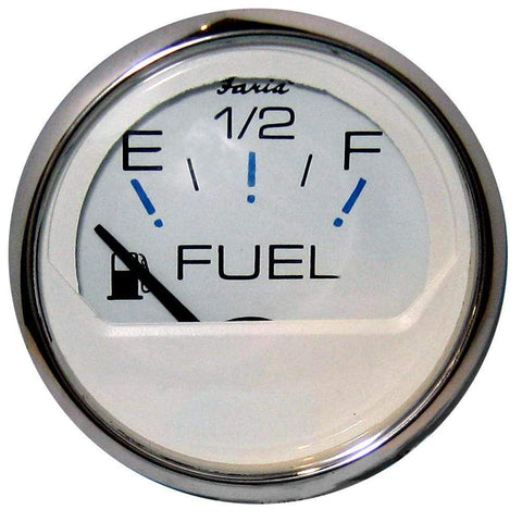 Faria Qualifies for Free Shipping Faria Chesapeake SS White Fuel Gauge #13801