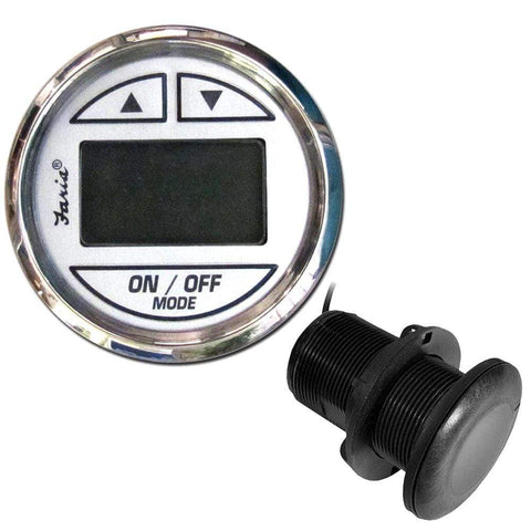Faria Qualifies for Free Shipping Faria Chesapeake White SS 2" Depth Sounder with Thru-Hull Ducer #13894