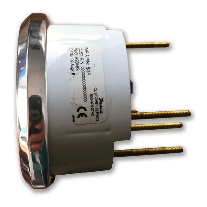 Faria Qualifies for Free Shipping Faria Chesapeake White SS 4" Speedometer 60 MPH GPS Studded #33839