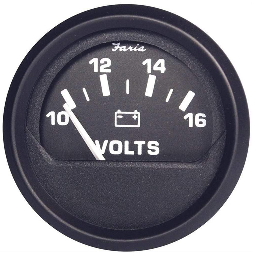 Faria Qualifies for Free Shipping Faria Euro Black 2" Voltmeter 10-16v VP9134 #12821