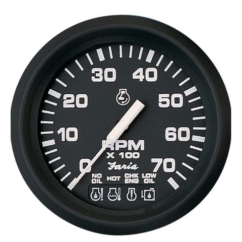 Faria Qualifies for Free Shipping Faria Euro Tachometer 4" 0-7000 RPM System Check Indicator #32850