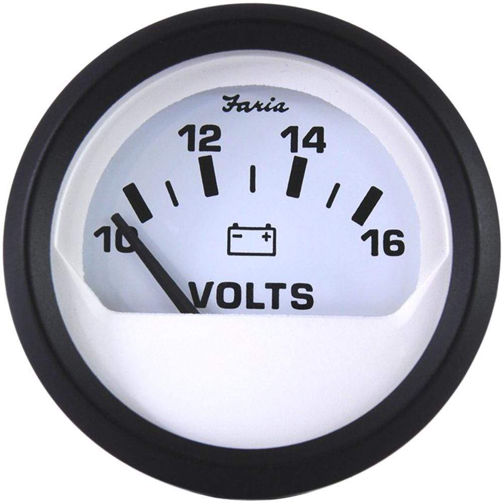 Faria Qualifies for Free Shipping Faria Euro White 2" Voltmeter 10-16v VP9136 #12911