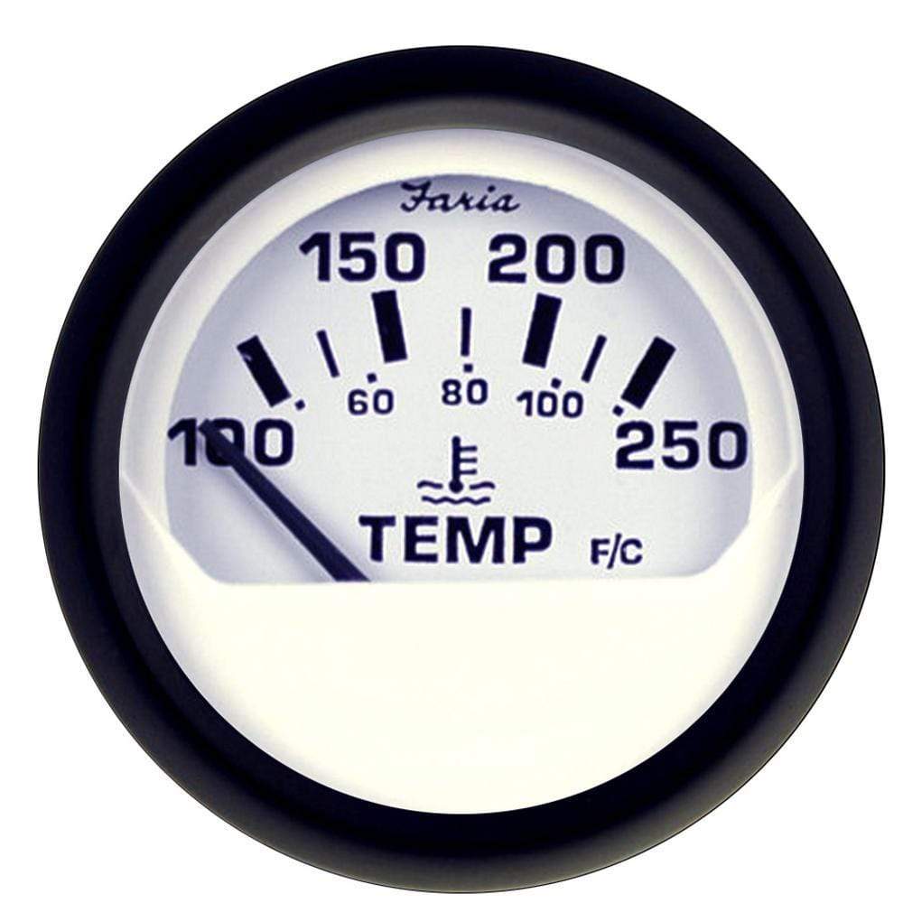 Faria Qualifies for Free Shipping Faria Euro White 2" Water Temperature Gauge 100-250 F #12904